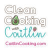 Logo on which it is written "Clean cooking with Caitlin" CaitlinCooking.com